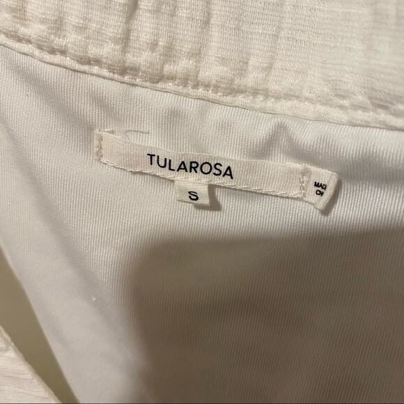 Tularosa Dress White Lula Balloon Long Sleeve Boho Crochet Lace Mini Short Small - Picture 7 of 10